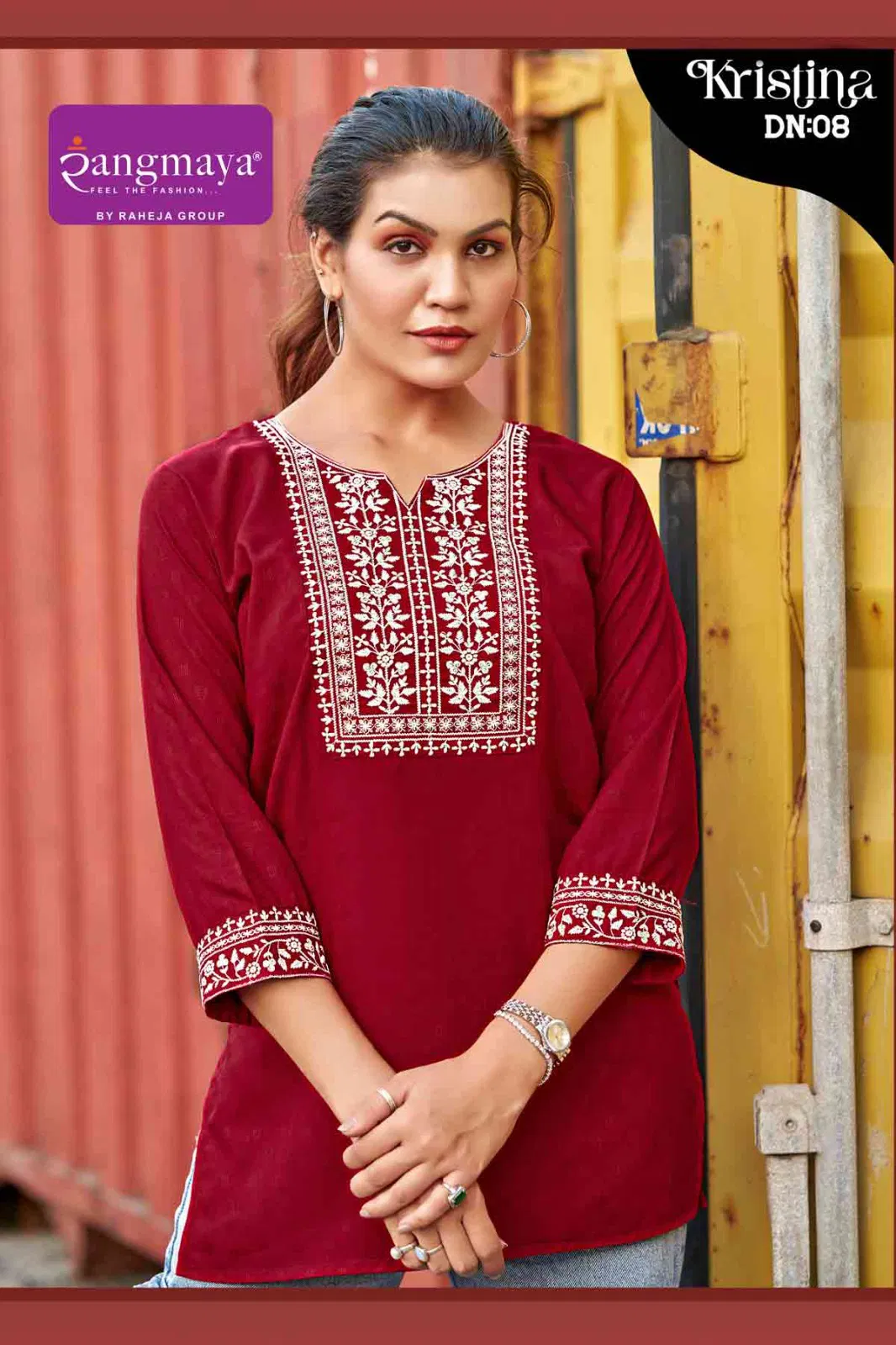 Kristina By Rangmaya Pure Dobby Tunic Ladies Top Wholesale Price In Surat